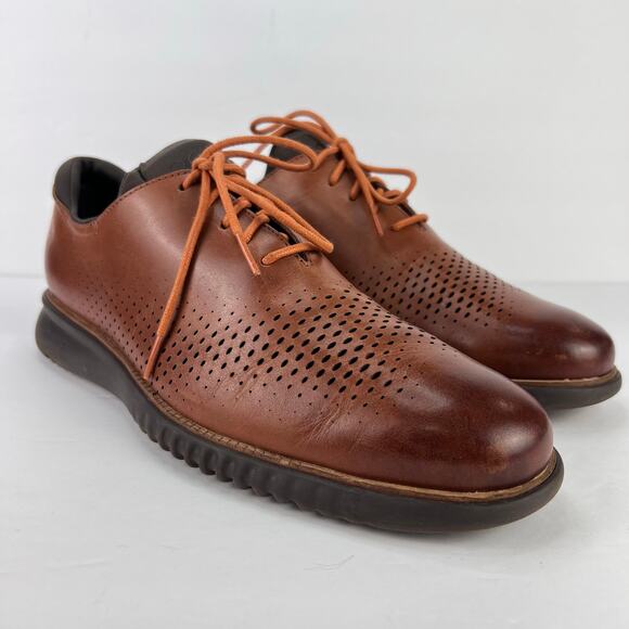 Cole Haan OriginalGrand Wingtip Oxford Men\'s 10.5M Leather British Tan Shoes EUC Cole Haan | Shoes | Mens Cole Haan 2zergrand Laser Wingtip  main image 3